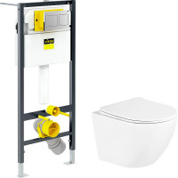 Комплект унитаза BelBagno Uno BB3105CHR/SC с инсталляцией Viega Prevista Dry 8524.14 792596