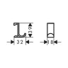 Крючок Hansgrohe WallStoris 27914670 черный матовый