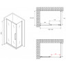 Душевой уголок Abber Schwarzer Diamant 140x80 AG30140BMH-S80BM профиль Черный стекло матовое