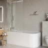 Шторка на ванну BelBagno Luce 80 LUCE-VF-11-80/145-C-Cr