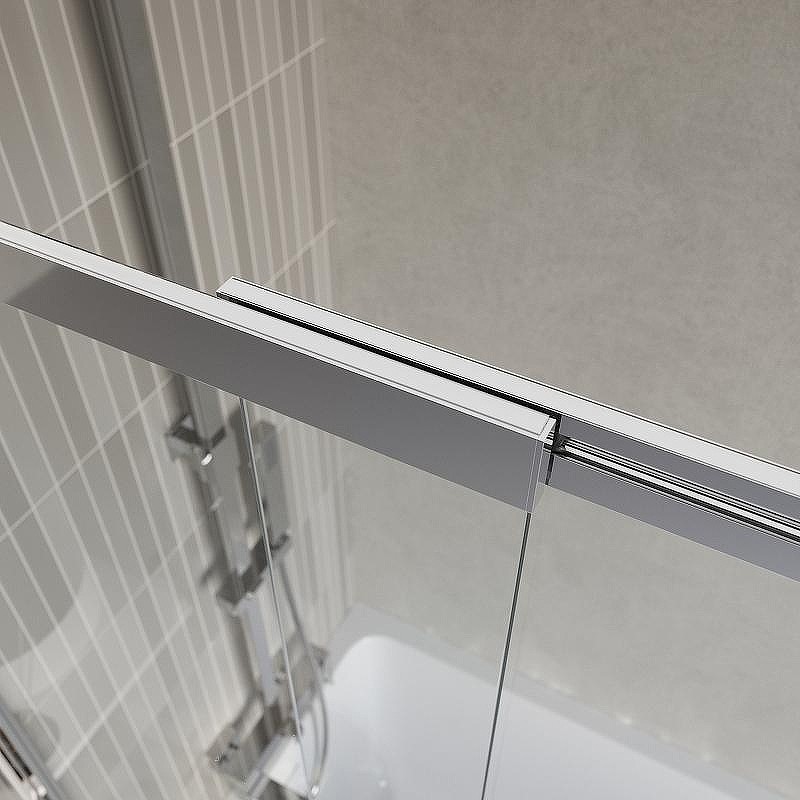 Шторка на ванну BelBagno Luce 80 LUCE-VF-11-80/145-C-Cr