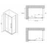 Душевой уголок Abber Schwarzer Diamant 120x60 AG30120BH-S60B профиль Черный стекло прозрачное