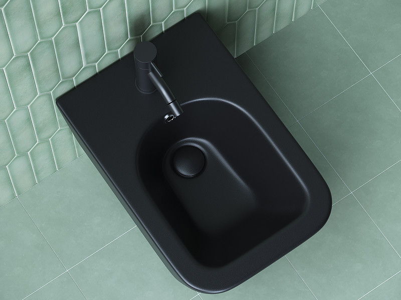 Биде Ceramicanova Metric CN3008MB подвесное Черное матовое