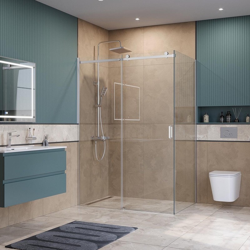 Душевой уголок BelBagno Soft Close-2 140x80 SOFT_CLOSE-2-AH-1-140/80-C-Cr