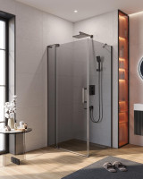 Душевой уголок Cezares Slider 80x100 SLIDER-AH-1-100-70/80-GRIGIO-GM