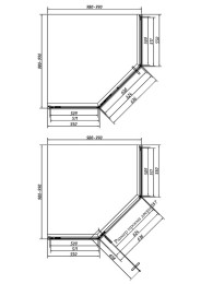 Душевой уголок Vincea Слим-Н (Slim-N) 100х100 VSP-4SN100CLBN