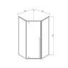 Душевой уголок Vincea Penta 90x90 VSP-3P900CLB