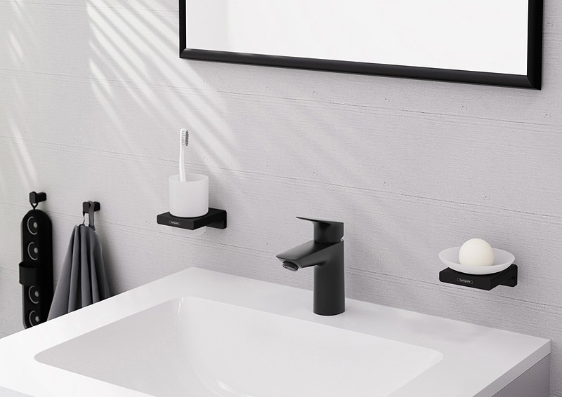 Смеситель для раковины Hansgrohe Logis 71107670 черный матовый