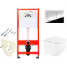 Комплект унитаза BelBagno Uno BB3105CHR/SC с инсталляцией Tece Profil 9400412