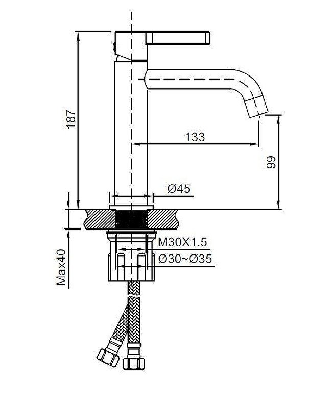 Смеситель для раковины Vincea Villa VBF-1VL1GM