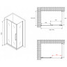 Душевой уголок Abber Schwarzer Diamant 140x90 AG30140BMH-S90BM профиль Черный стекло матовое