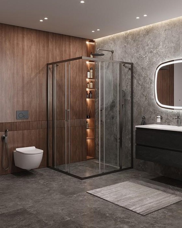 Душевой уголок Cezares Molveno 130x120 MOLVENO-AH-22-130/120-C-GM-IV