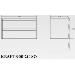 Тумба под раковину BelBagno Kraft 90 KRAFT-900-2C-SO-BO подвесная