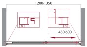 Душевая дверь BelBagno Unique 135 UNIQUE-BF-1-120/135-P-Cr