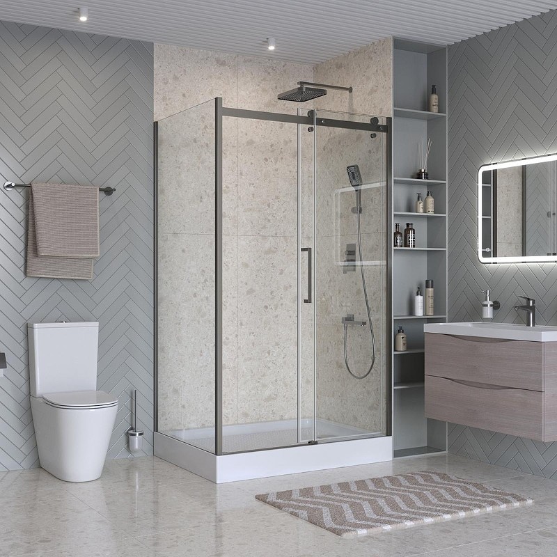 Душевой уголок BelBagno Marino 2 130x100 MARINO-2-AH-1-130/100-C-GM
