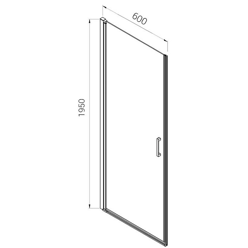 Душевая дверь Vincea Alpha 60 VDP-3AL600CLGM