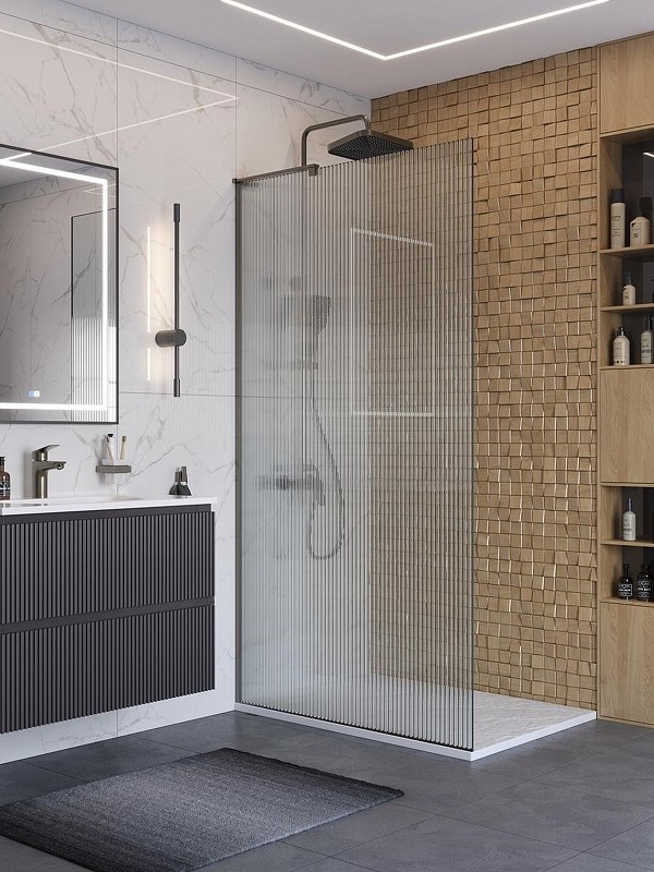 Душевая перегородка BelBagno Uno 100 UNO-L-1-TB-100-FL-GM