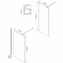 Душевая перегородка Vincea Walk-In 100 VSW-1H100CGGM