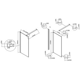 Душевая перегородка Vincea Walk-In 80 VSW-1HS800CLB