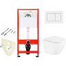 Комплект унитаза BelBagno Uno BB3105CHR/SC с инсталляцией Tece Base 9400413