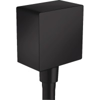 Шланговое подключение Hansgrohe Fixfit Square 26455670 с клапаном обратного тока Черное