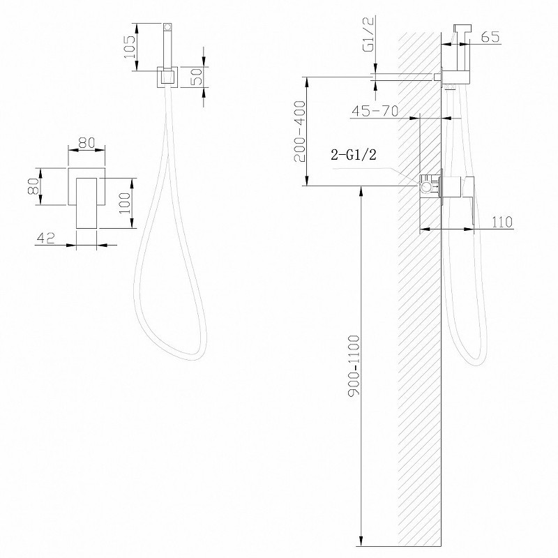 Гигиенический душ Abber Daheim AF8225NG Никель