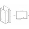 Душевой уголок Abber Schwarzer Diamant 150x75 AG30150MH-S75M-S75M профиль Хром стекло матовое