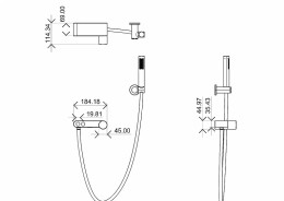 Смеситель для ванны Boheme Stick 123-BCR