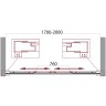 Душевая дверь BelBagno Unique 200 UNIQUE-BF-2-170/200-C-Cr