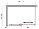 Душевой уголок BelBagno Uno 110x80 UNO-AH-1-110/80-C-Cr