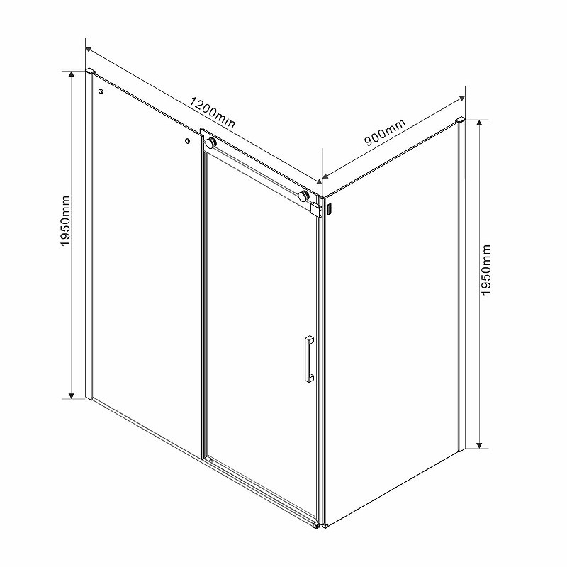 Душевой уголок Vincea Como 120х90 VSR-1C9012CGB