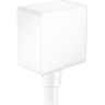 Шланговое подключение Hansgrohe Fixfit Square 26455700 с клапаном обратного тока Белое