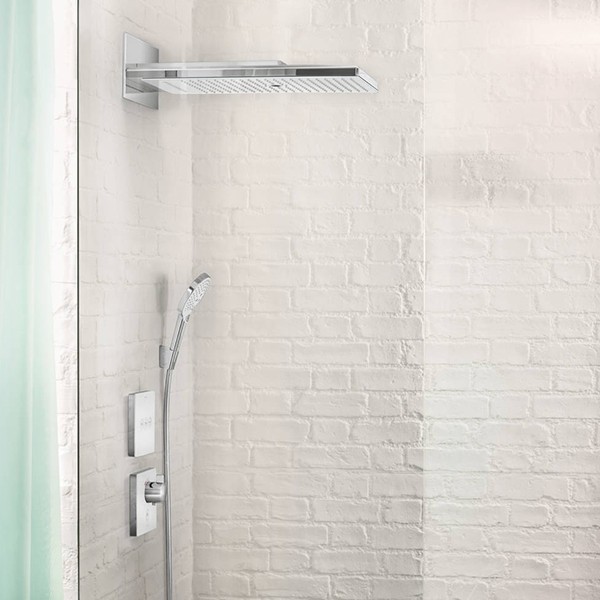 Шланговое подключение Hansgrohe Fixfit Square 26455700 с клапаном обратного тока Белое