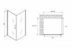 Душевой уголок Abber Sonnenstrand 90x70 AG04090B-S70B профиль Черный стекло прозрачное