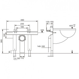 Инсталляция Abber AC0102P для унитаза с крепежом