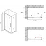 Душевой уголок Abber Schwarzer Diamant 150x60 AG30150BH-S60B профиль Черный стекло прозрачное
