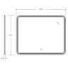 Зеркало Cezares Duet 100 CZR-SPC-DUET-1000-800-LED-TCH с подсветкой