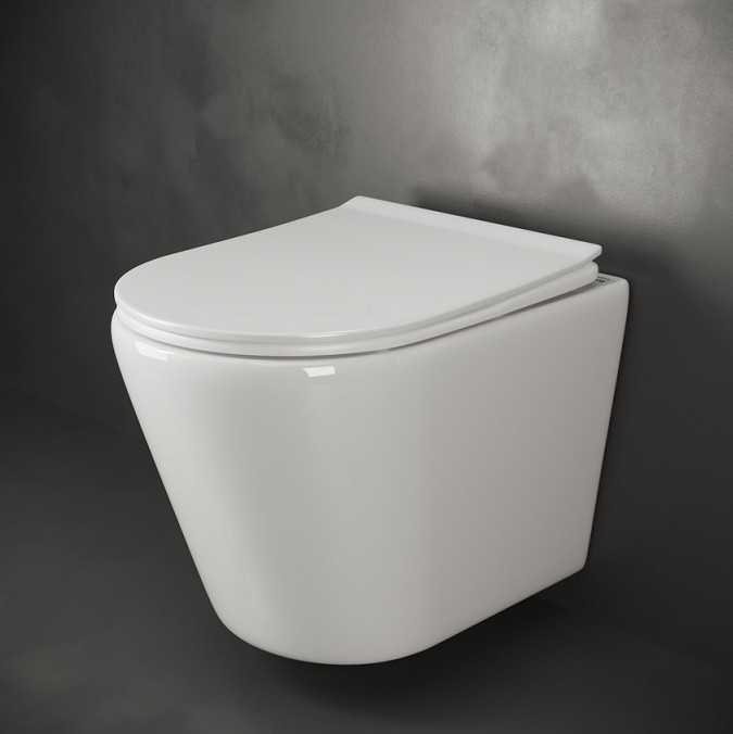 Унитаз Ceramicanova Highlight Rimless CN1804 подвесной с сиденьем Микролифт