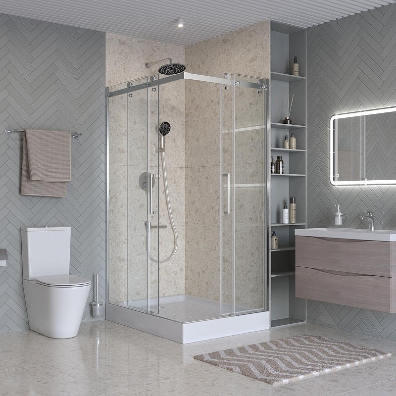 Душевой уголок BelBagno Marino 2 120x90 MARINO-2-AH-2-120/90-C-CR