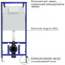 Комплект унитаза Ceramicanova Union CN4009T с инсталляцией Berges Novum D5 040235 с сиденьем Микролифт и Черной матовой клавишей смыва