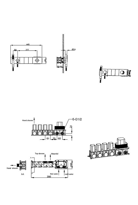 Смеситель для душа Boheme Zodiac 132-SYS-CB