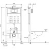 Инсталляция Abber AC0105 для унитаза без клавиши смыва