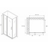 Душевой уголок Abber Sonnenstrand 110х75 AG04110MS-S75M профиль Хром стекло матовое
