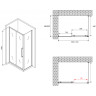 Душевой уголок Abber Schwarzer Diamant 170x50 AG30170BH-S50B профиль Черный стекло прозрачное
