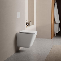 Комплект унитаза с инсталляцией Abber Rechteck AC1219TC-AC0105-AC0120 цвет Белый с сиденьем Микролифт
