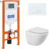 Комплект унитаза с инсталляцией BelBagno Amanda BB051CHR/BB051SC/BB002-80/BB014-SR-BIANCO