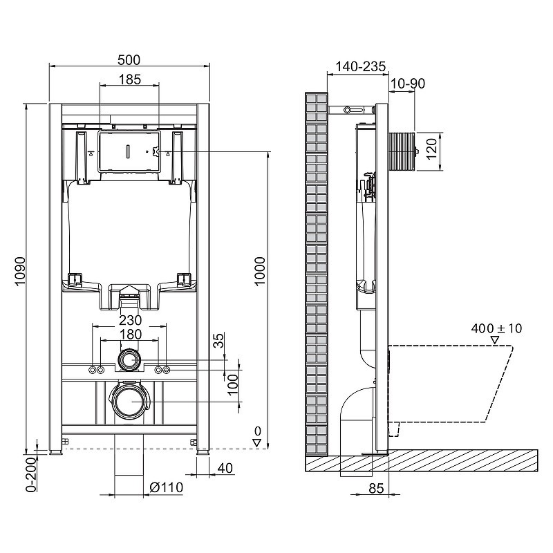 Комплект унитаза с инсталляцией BelBagno Amanda BB051CHR/BB051SC/BB002-80/BB014-SR-BIANCO