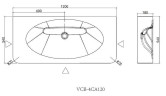 Раковина подвесная Vincea Каприз (Caprise) 120 VCB-4CA120MWG