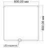 Зеркало Vincea 80 VLM-3VC8008-2 с подсветкой