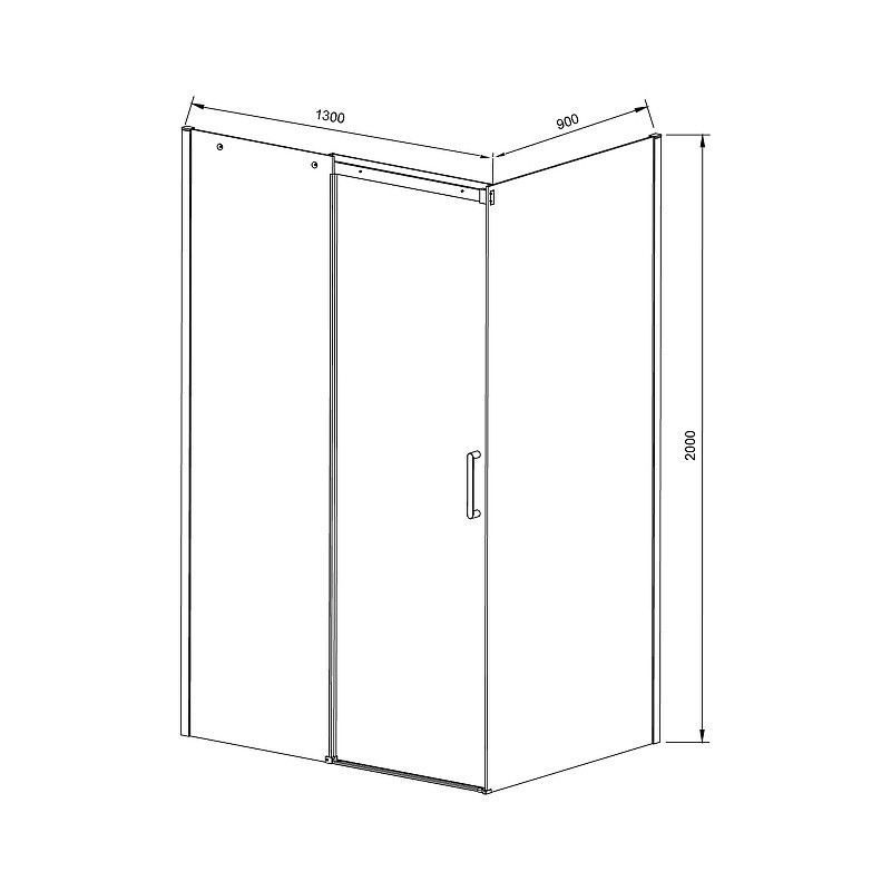 Душевой уголок Vincea Dice 130x90 VSR-4D9013CLB